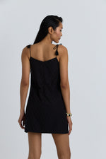 Charger le modèle 3D dans le visionneur de galerie, ROBE BRODERIE ANGLAISE AUBELA NOIR