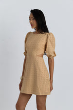 Charger le modèle 3D dans le visionneur de galerie, ROBE BRODERIE ANGLAISE SABLONNE BEIGE