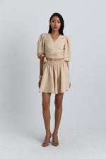 Charger le modèle 3D dans le visionneur de galerie, ENSEMBLE CACHE COEUR ET SHORT LIVA BEIGE