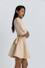 Charger le modèle 3D dans le visionneur de galerie, ENSEMBLE CACHE COEUR ET SHORT LIVA BEIGE