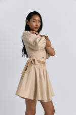 Charger le modèle 3D dans le visionneur de galerie, ENSEMBLE CACHE COEUR ET SHORT LIVA BEIGE