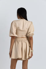 Charger le modèle 3D dans le visionneur de galerie, ENSEMBLE CACHE COEUR ET SHORT LIVA BEIGE