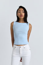 Charger le modèle 3D dans le visionneur de galerie, DEBARDEUR LAYA BABY BLUE