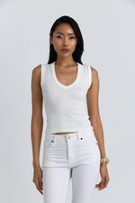 Charger le modèle 3D dans le visionneur de galerie, DEBARDEUR TEA BLANC