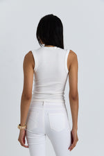 Charger le modèle 3D dans le visionneur de galerie, DEBARDEUR TEA BLANC