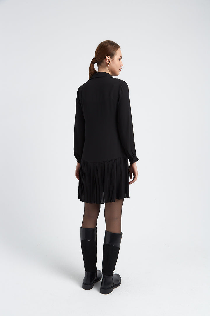 ROBE CHEMISE AVEC FOND DE ROBE AMOVIBLE ELLA NOIR