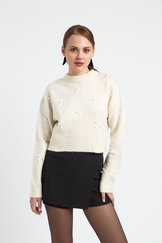 PULL ELOISE BLANC CASSE