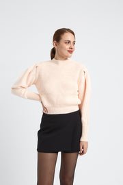 PULL FEMME MANCHES BOUFFANTES CHARLOTTE ROSE CLAIR