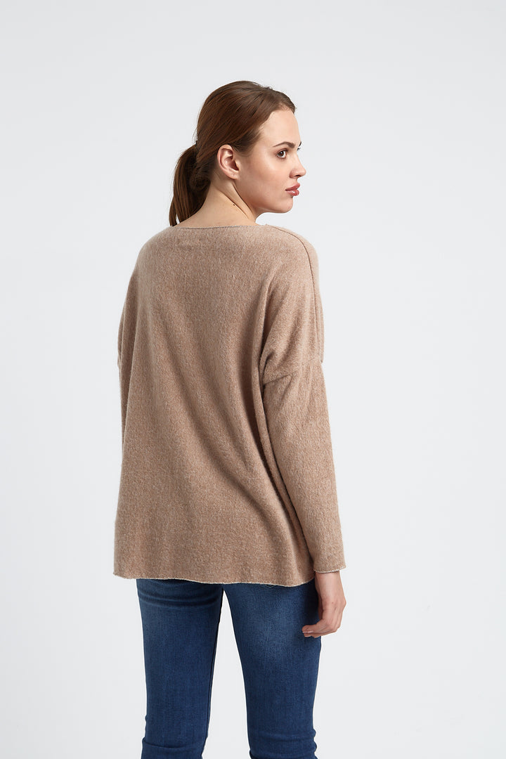 PULL FEMME CLAUDIA CAMEL