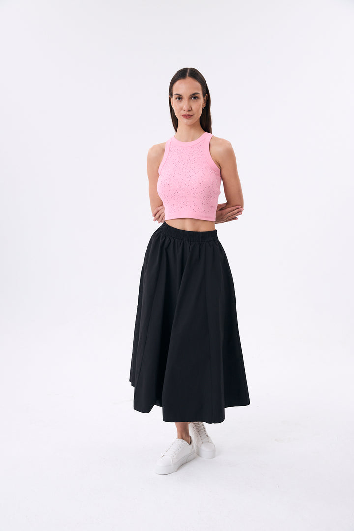 DEBARDEUR STRASS FEMME ENCHANTÉE ROSE BONBON