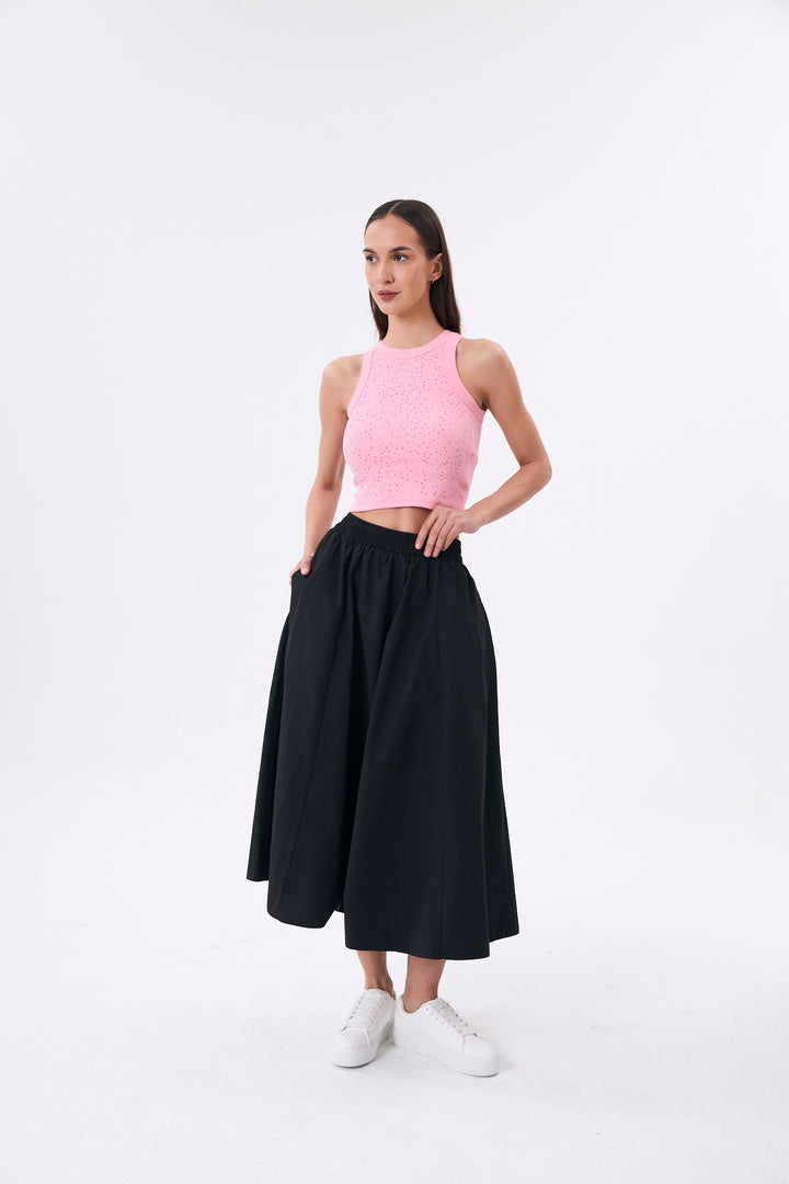 DEBARDEUR STRASS FEMME ENCHANTÉE ROSE BONBON