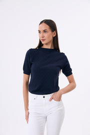 PULL FEMME MANCHE COURTE LOSA MARINE