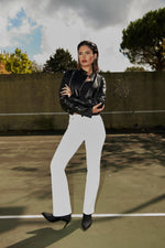 Charger le modèle 3D dans le visionneur de galerie, BLOUSON PERFECTO FAUX CUIR ELOWIN NOIR