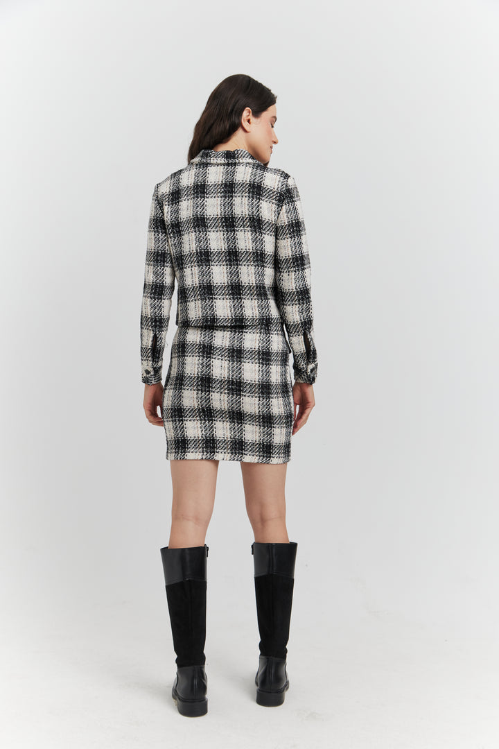 ENSEMBLE NOVIRA CARREAUX NOIR/BLANC