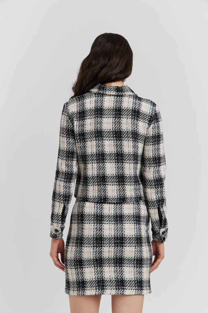 ENSEMBLE NOVIRA CARREAUX NOIR/BLANC
