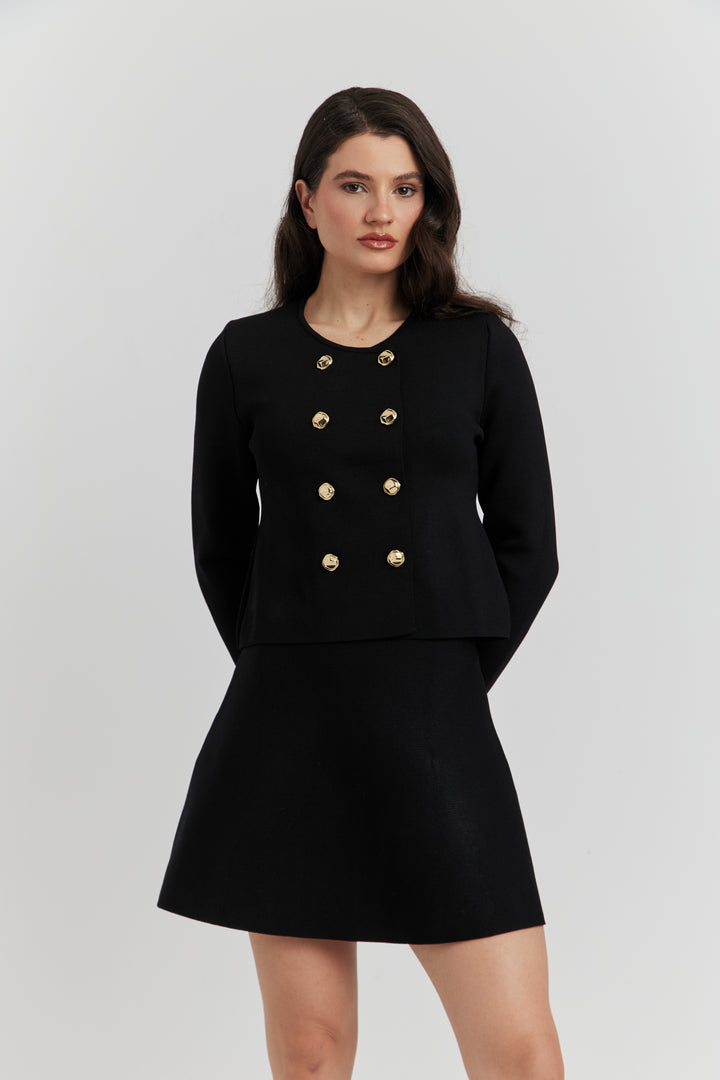 ENSEMBLE ORLISSA VESTE/GILET ET JUPE REGLISSE