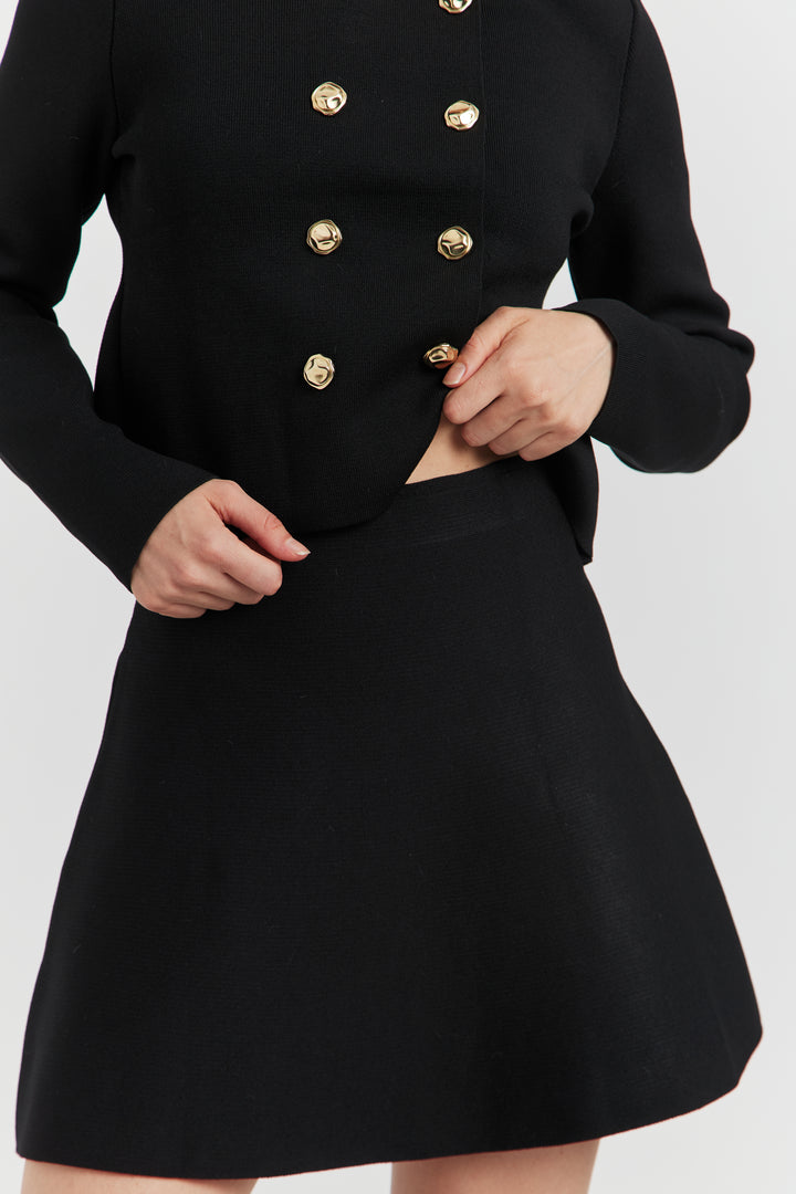 ENSEMBLE ORLISSA VESTE/GILET ET JUPE REGLISSE