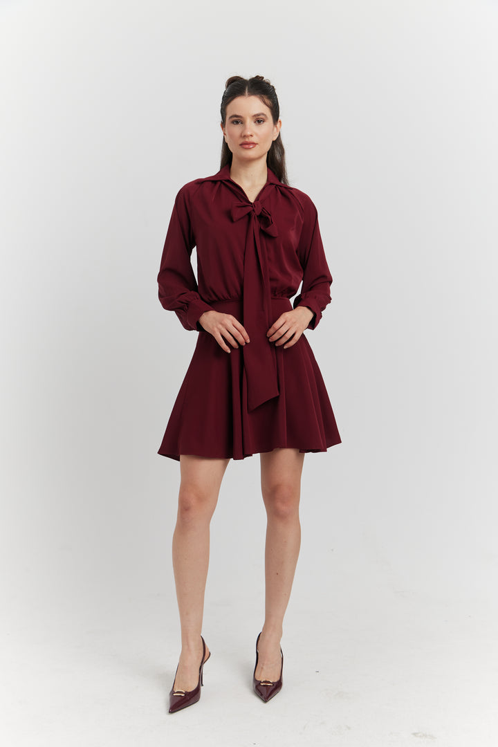 ROBE ANORAEL LAVALLIERE BORDEAUX