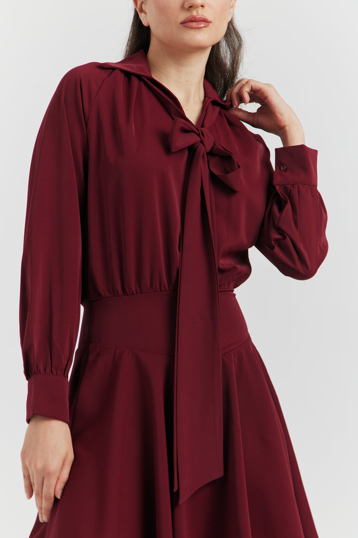 ROBE ANORAEL LAVALLIERE BORDEAUX