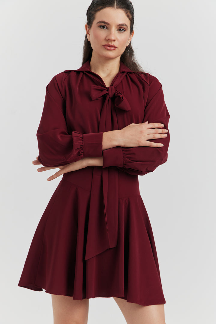 ROBE ANORAEL LAVALLIERE BORDEAUX