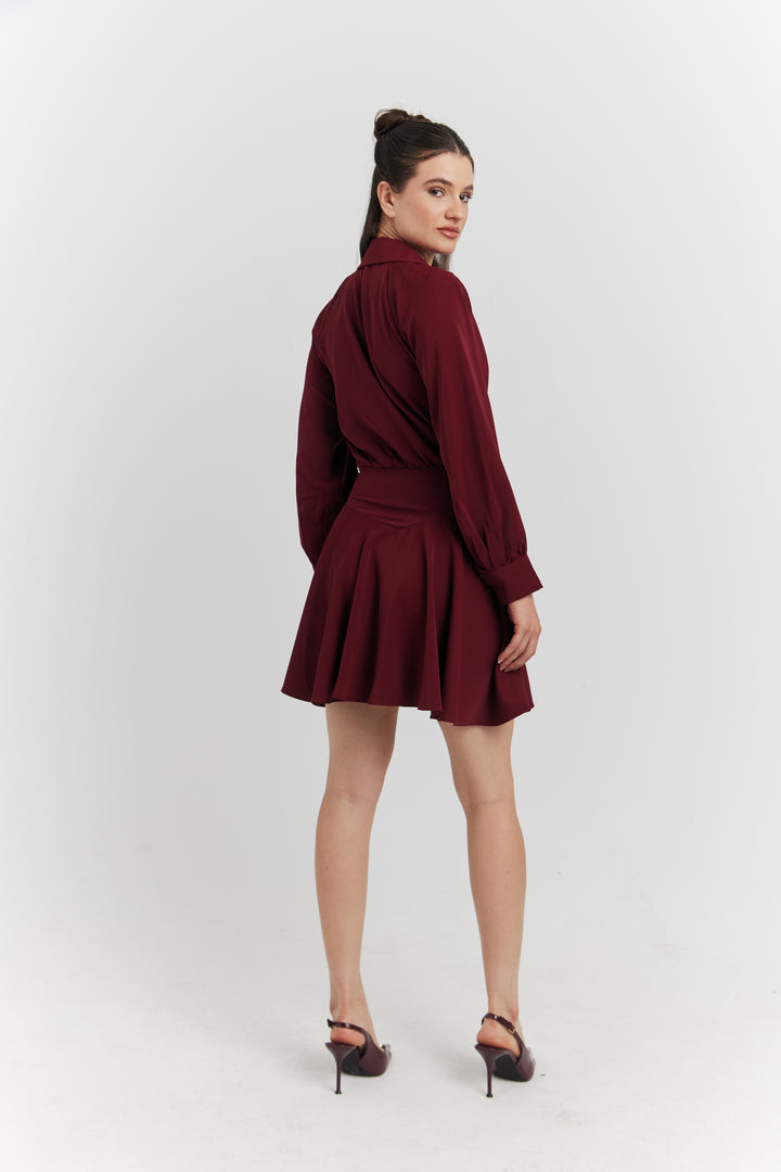 ROBE ANORAEL LAVALLIERE BORDEAUX