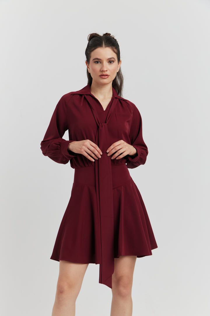 ROBE ANORAEL LAVALLIERE BORDEAUX