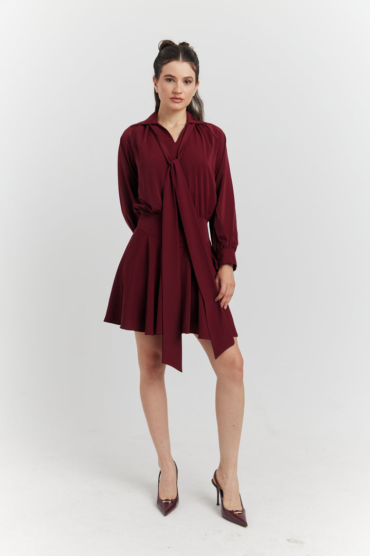 ROBE ANORAEL LAVALLIERE BORDEAUX