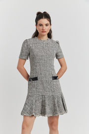 ROBE DEYORA TWEED GRIS CHINE