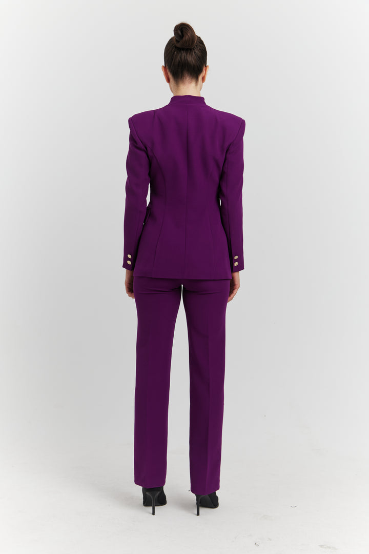 TAILLEUR VESTE AVEC PANTALON CALYNE AUBERGINE