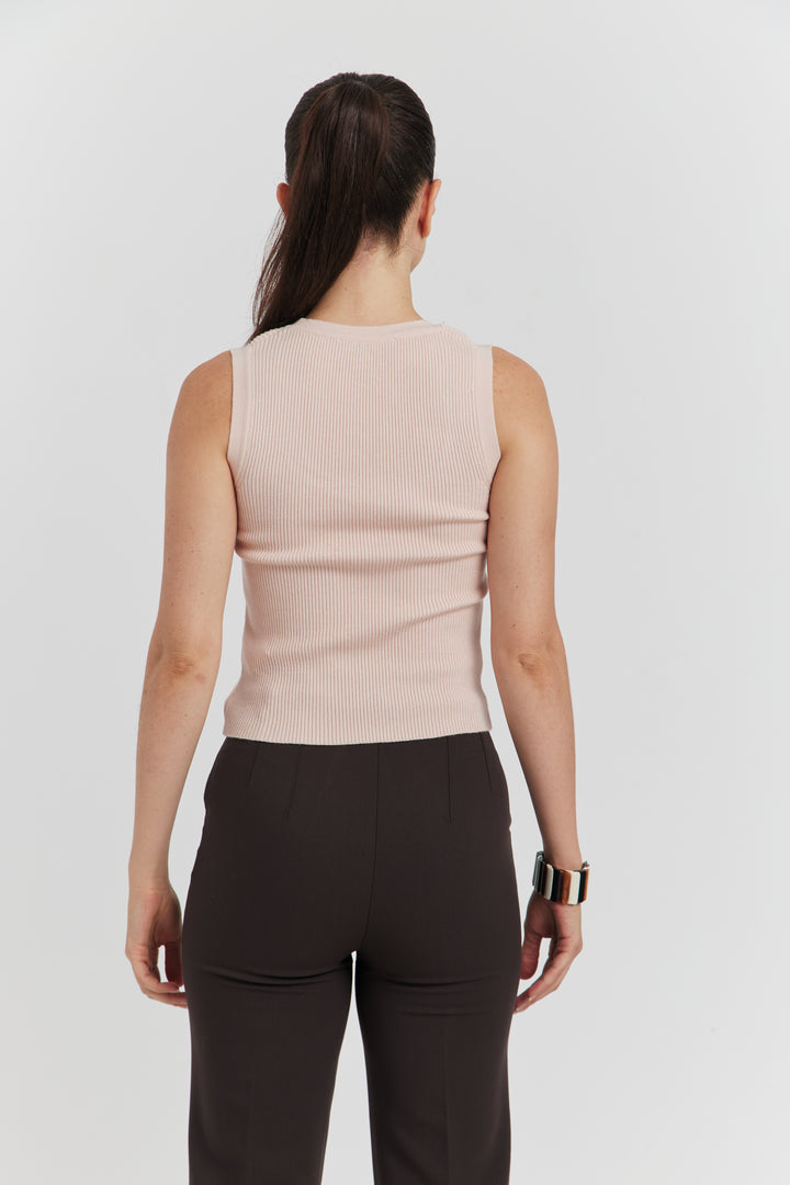 DEBARDEUR/PULL TRES SOYEUX VELORA POUDRE