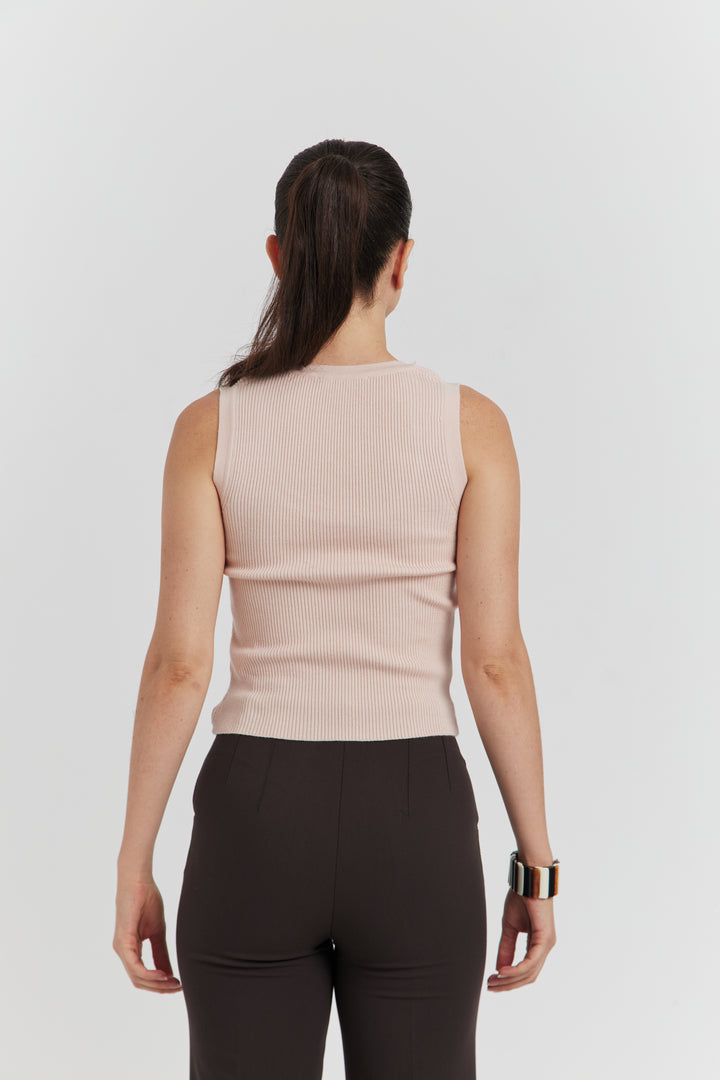 DEBARDEUR/PULL TRES SOYEUX VELORA POUDRE