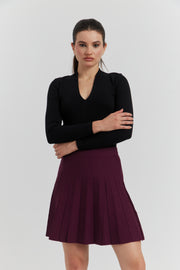 TOP COL CYGNE MANCHES LONGUES LYRINE NOIR