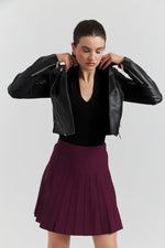 Charger le modèle 3D dans le visionneur de galerie, BLOUSON PERFECTO FAUX CUIR ELOWIN NOIR
