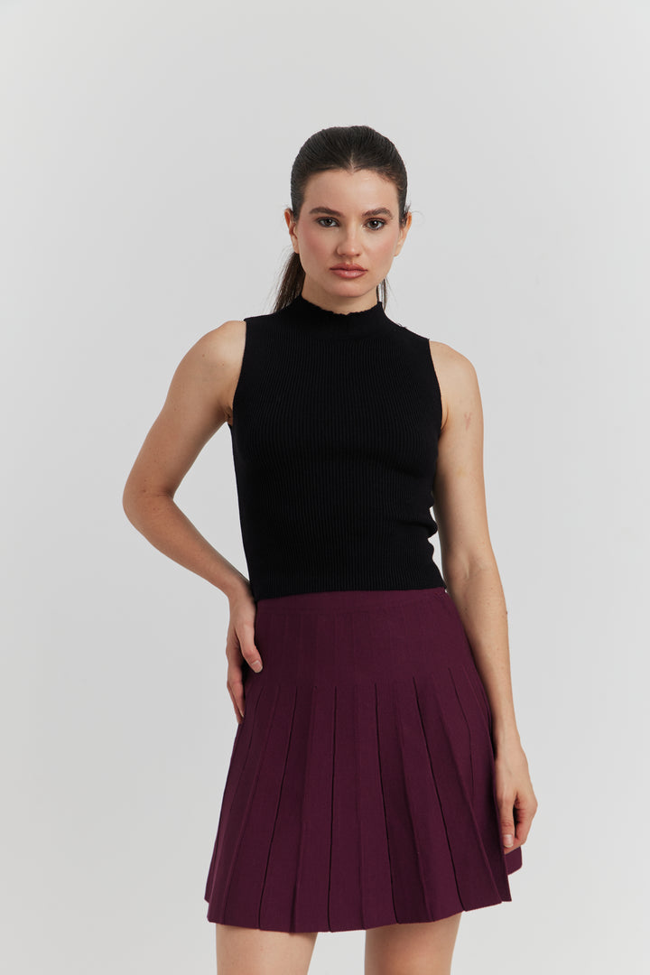 PULL TRES SOYEUX SANS MANCHES ISSELIA NOIR