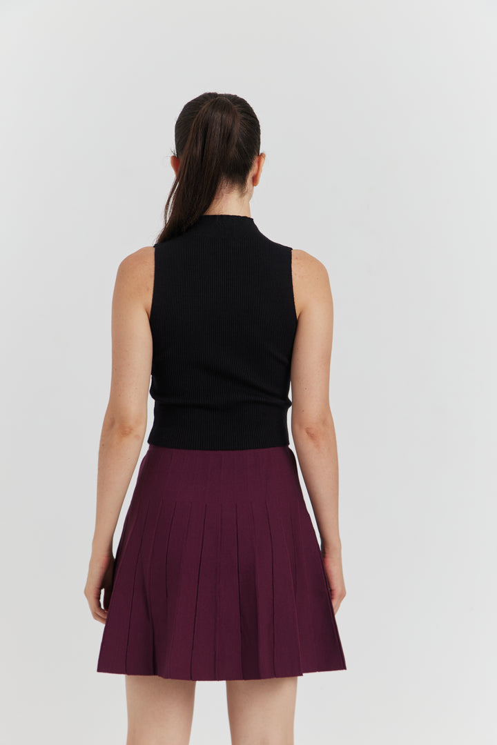 PULL TRES SOYEUX SANS MANCHES ISSELIA NOIR