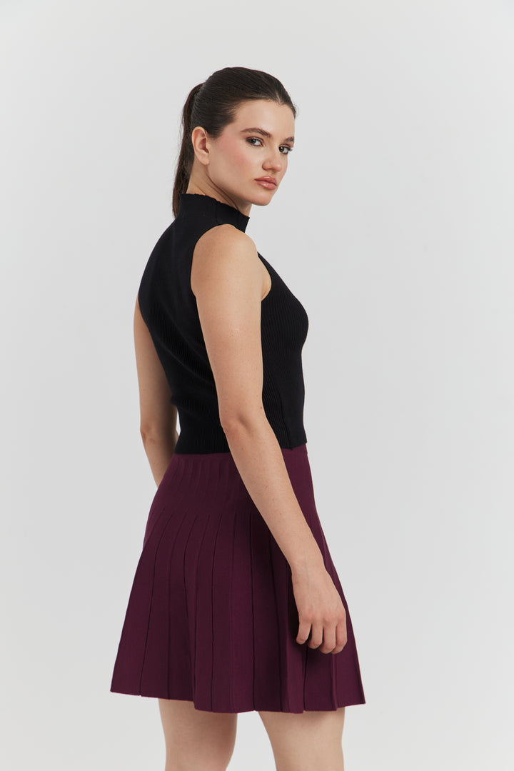 PULL TRES SOYEUX SANS MANCHES ISSELIA NOIR