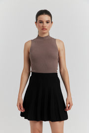 JUPE MAILLE PLISSEE ZYA NOIR