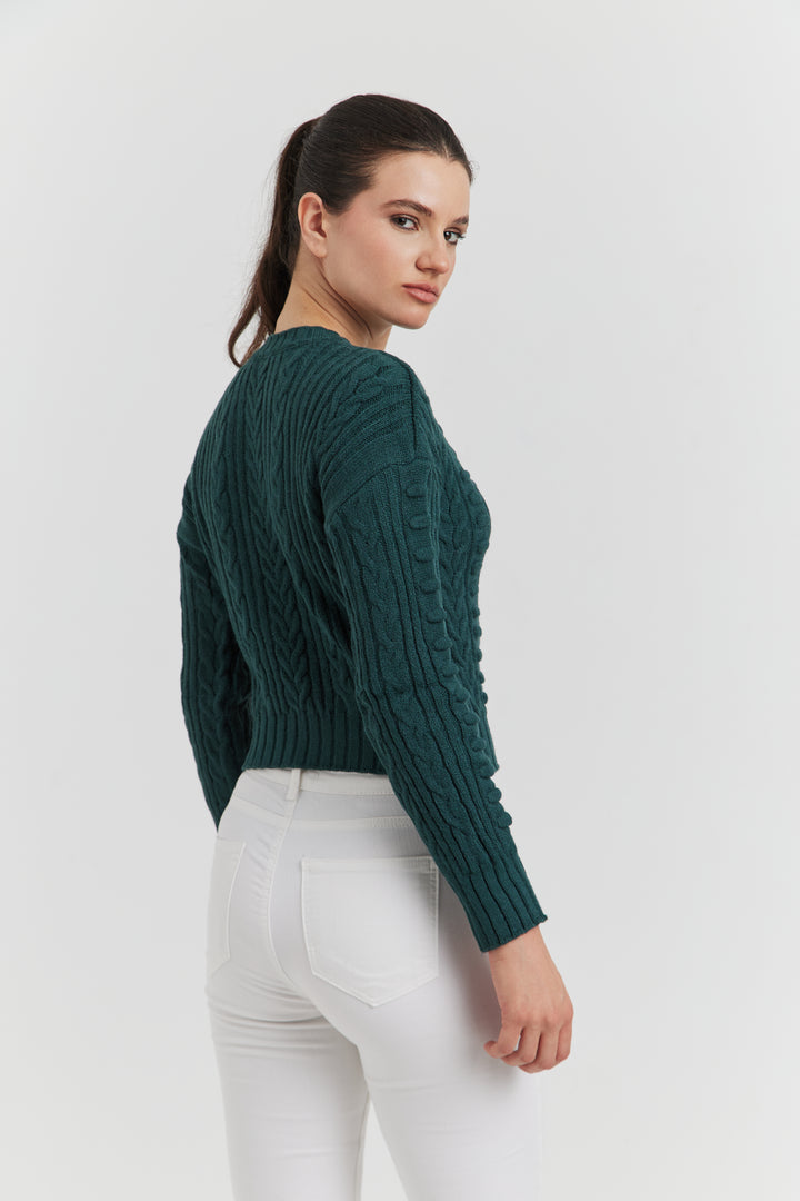 PULL FANTAISIE OZELIA VERT FORET