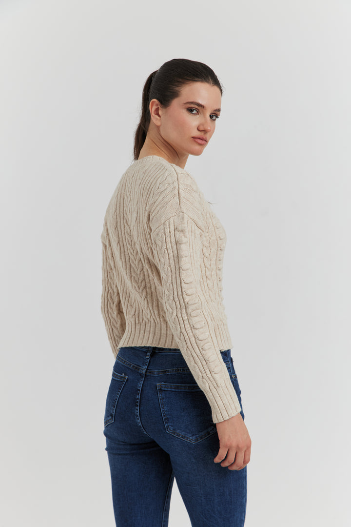 PULL FANTAISIE OZELIA CREME