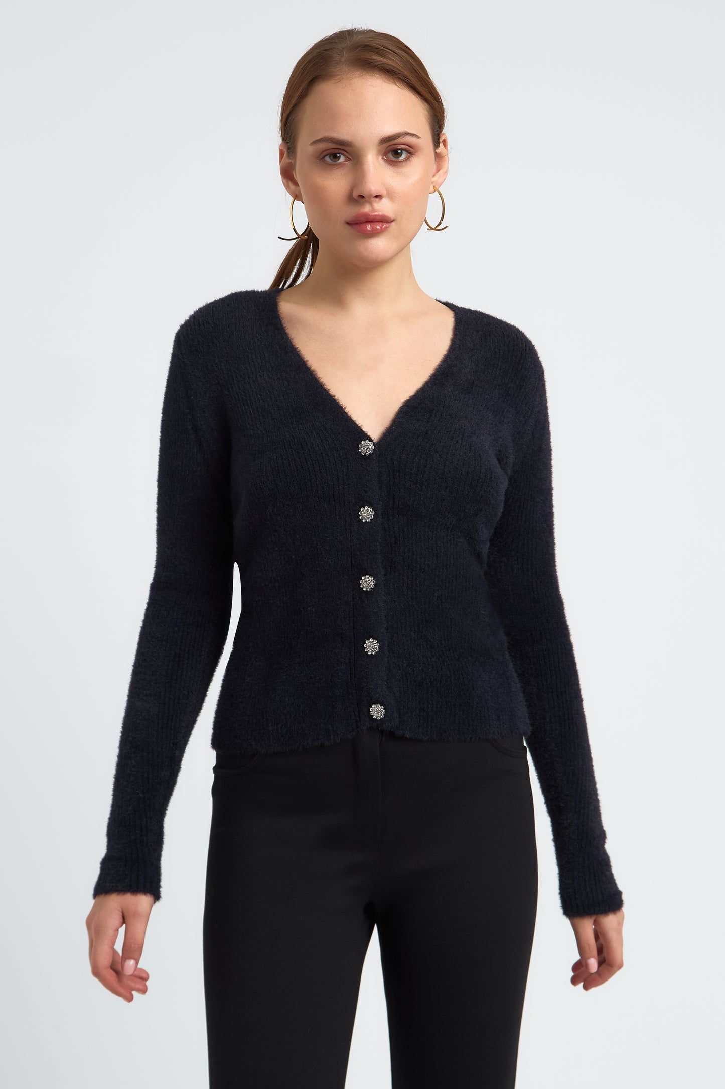 GILET FLEUR NOIR