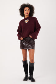 PULL FEMME DIAMONDS BORDEAUX