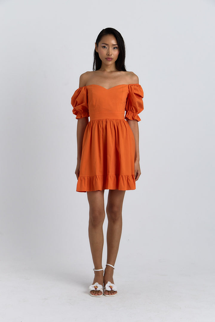 ROBE COEUR ELIOR ORANGE
