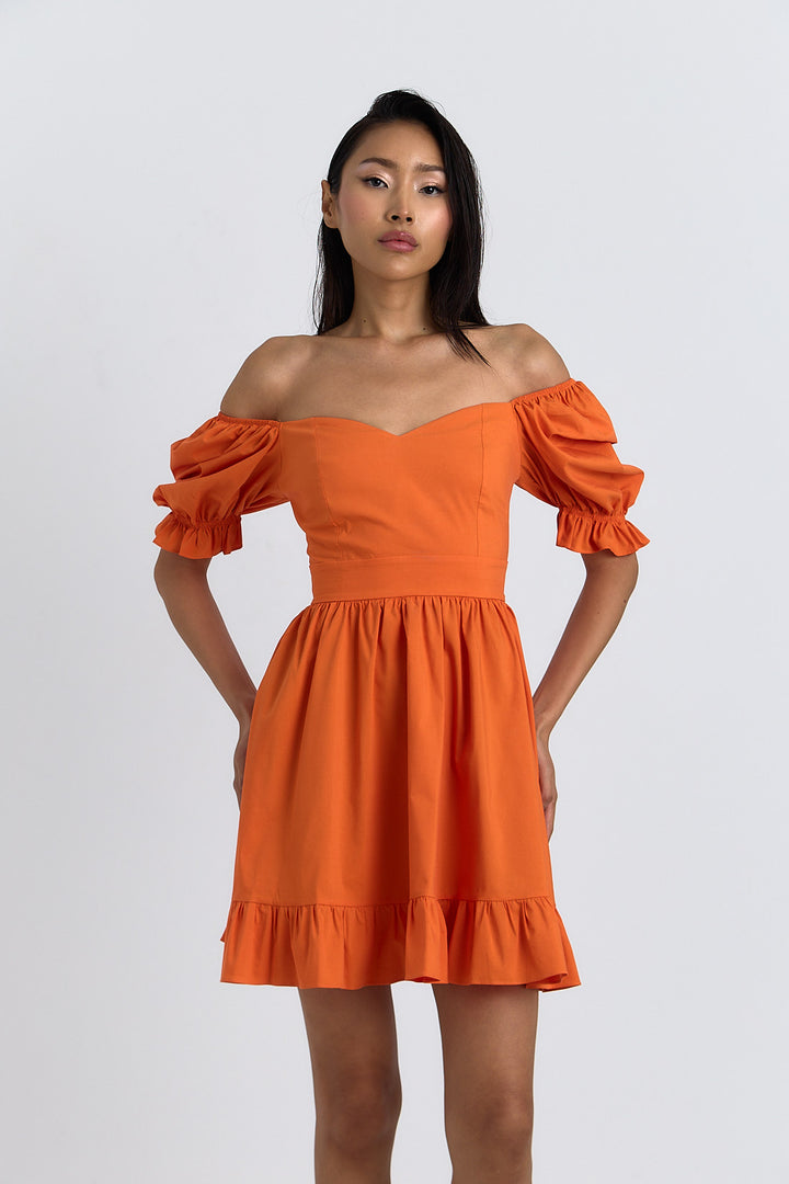 ROBE COEUR ELIOR ORANGE