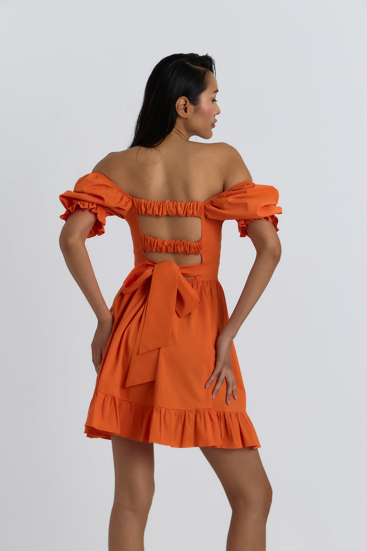 ROBE COEUR ELIOR ORANGE