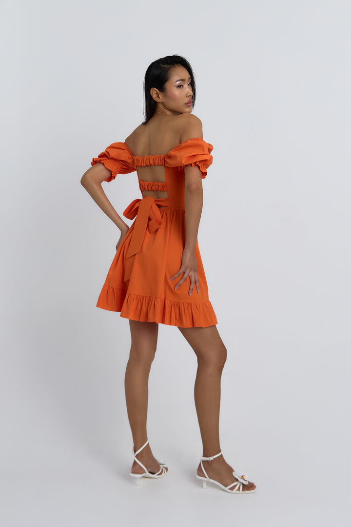 ROBE COEUR ELIOR ORANGE